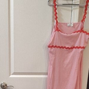 ASOS Pink Chemise with Red Trim